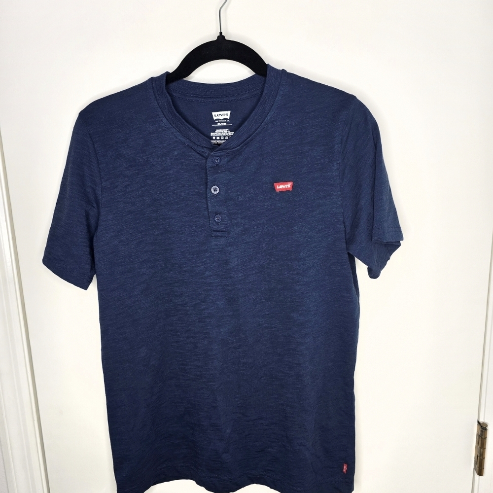 Levi's Boy's Blue Henley Shirt 18/20 XXL